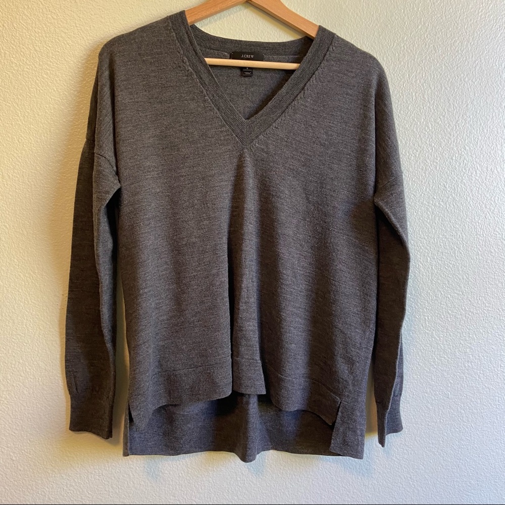 100% Merino Wool J.crew V-neck Sweater